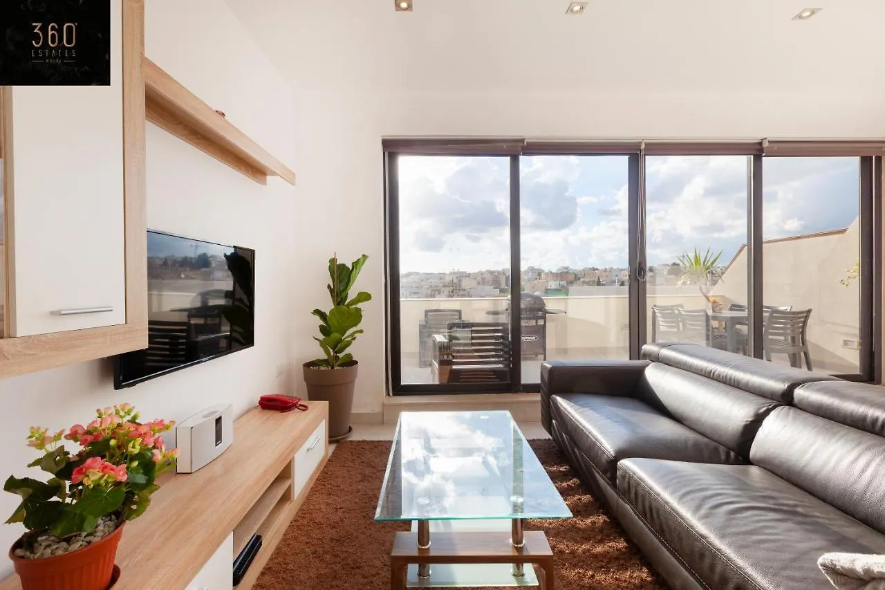 Penthouse With Bbq Kitchen Island & Massive Living Room By 360 Estates San Ġiljan 0*,