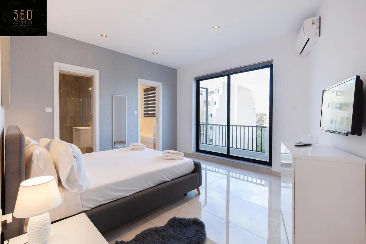 Appartement Penthouse With Bbq Kitchen Island & Massive Living Room By 360 Estates San Ġiljan Malte