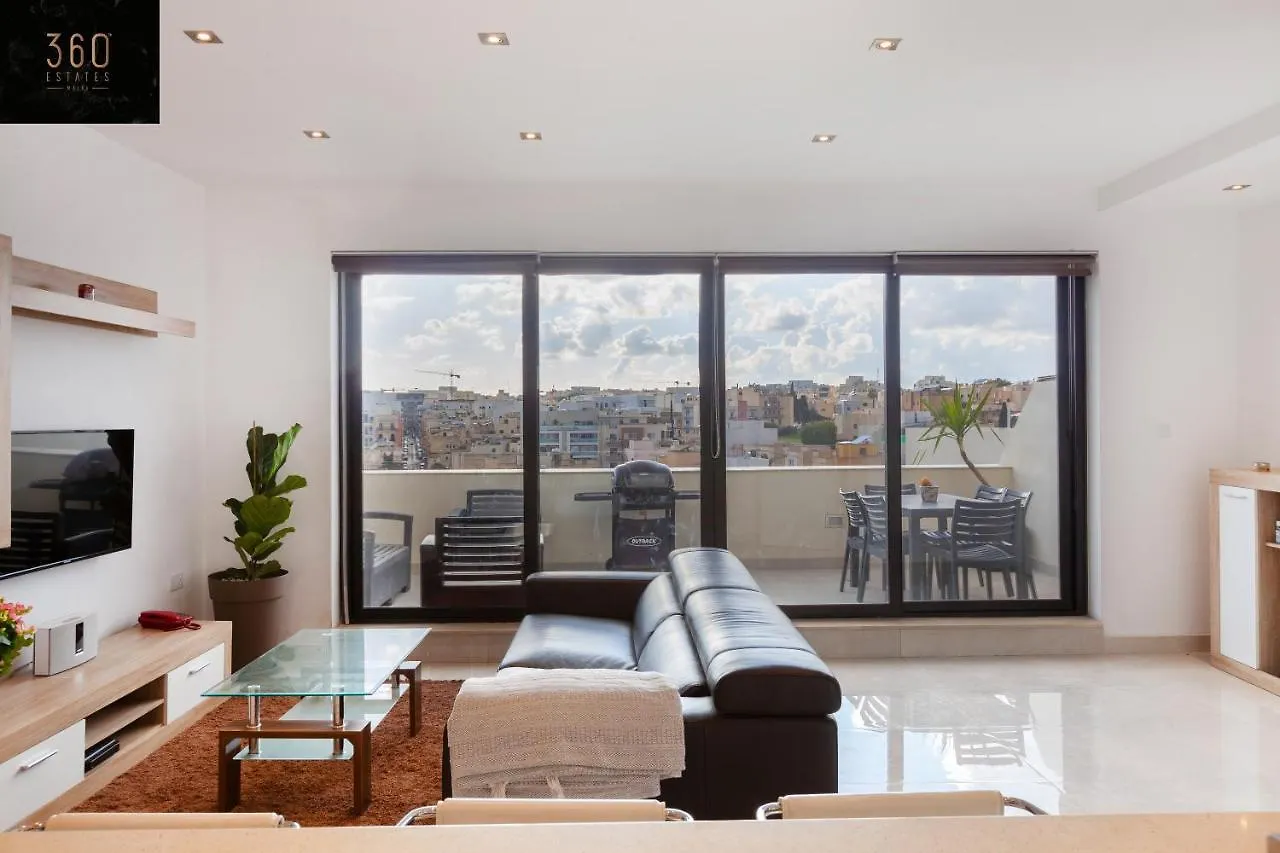 Appartement Penthouse With Bbq Kitchen Island & Massive Living Room By 360 Estates San Ġiljan